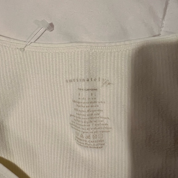 NWOT Free People Meg Seamless Ribbed Long Sleeve Cami in Ivory Sizes XS/S & M/L - Picture 9 of 10